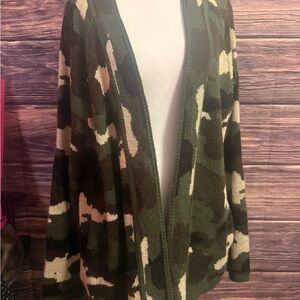 Material Girl Green and Black Knit Cardigan